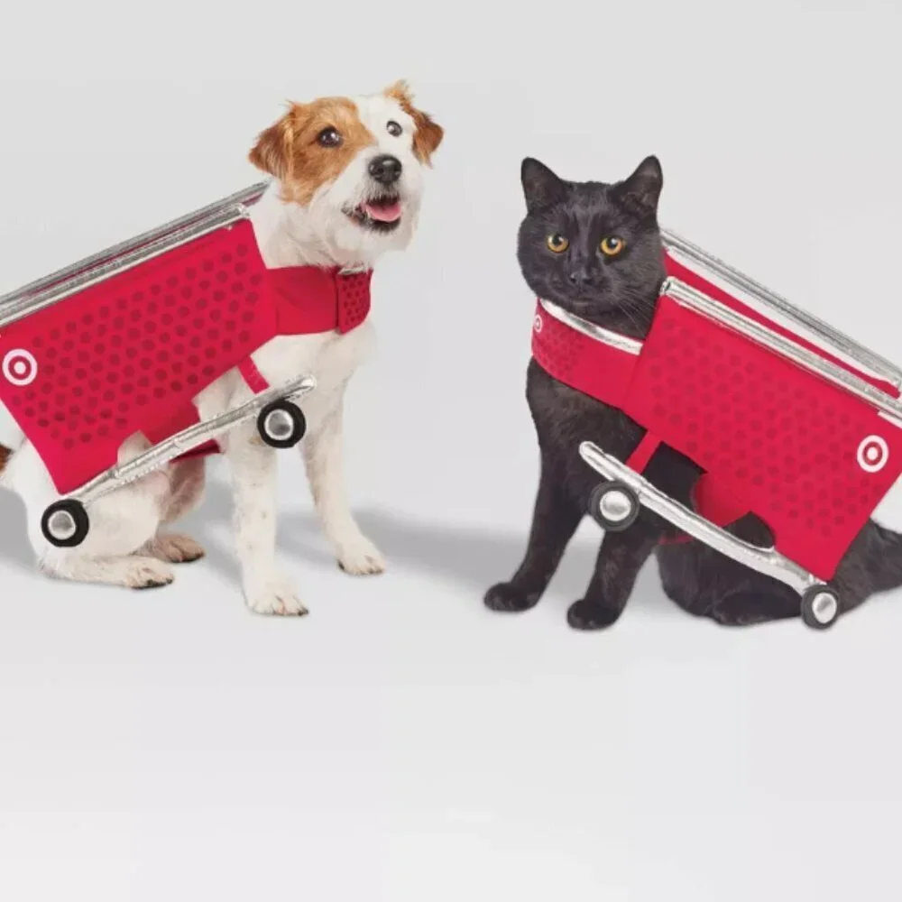 Adult Target Shopping Basket Halloween Costume + pet costume